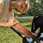 A variety of strollers with different features on display.